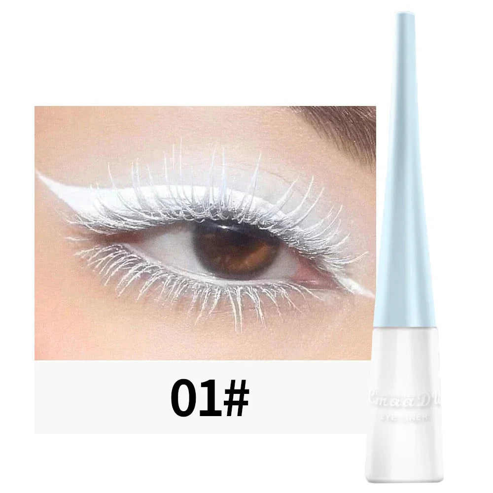 8 Color Eyeliner Liquid Pencil Waterproof Easy to Wear Make up Matte Eye Liner Blue Pink Green White Black Purple Yellow Eyliner